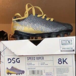 DSG Kids Soccer Cleats in Black and Gold